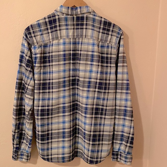 PATAGONIA Men’s Fjord Flannel Button Down Shirt Men’s Size: M Plaid blue - Picture 5 of 10